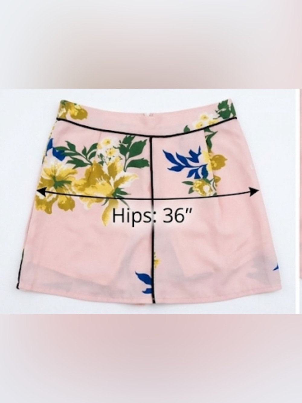 Forever 21 Pink Floral Skirt with Green and Blue Accents